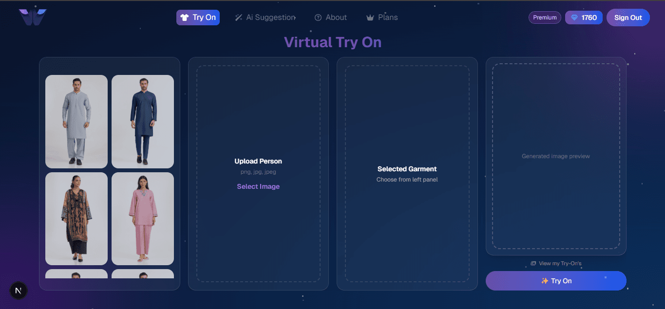 Wearify — screen 1