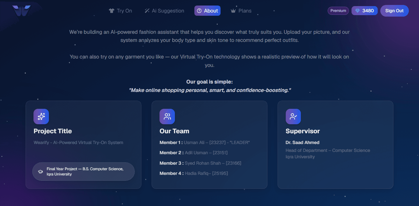Wearify — screen 2
