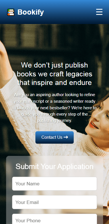 Bookify — mobile view